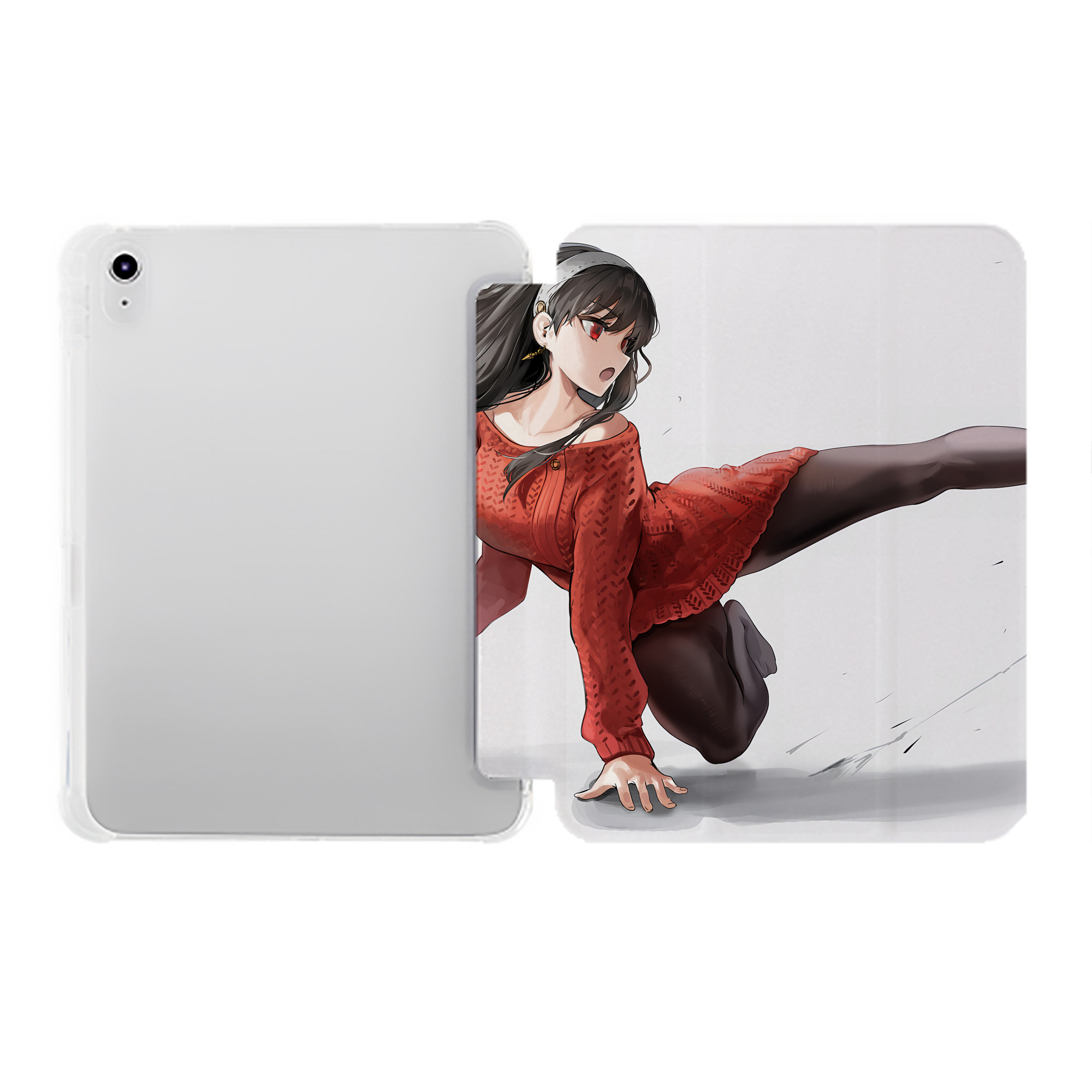 （画像用） SPY×FAMILY间谍家家酒 IPad ケース ペン収納付き 三つ折りスタンド PUレザー×シリコン 対応機種9.5/10.5/10.9インチ
